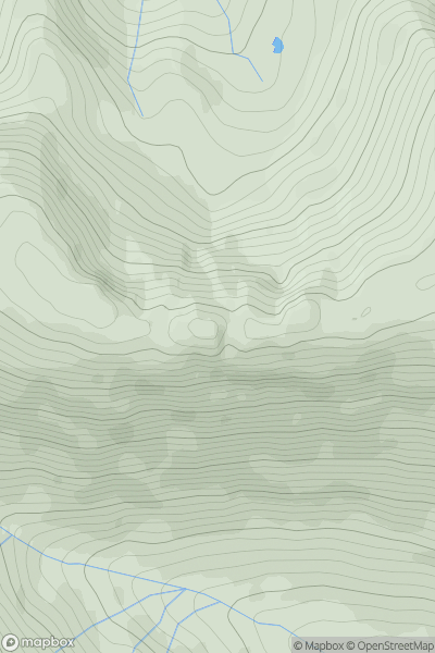 Thumbnail image for Meall Odhar [Glen Etive to Glen Lochy] showing contour plot for surrounding peak